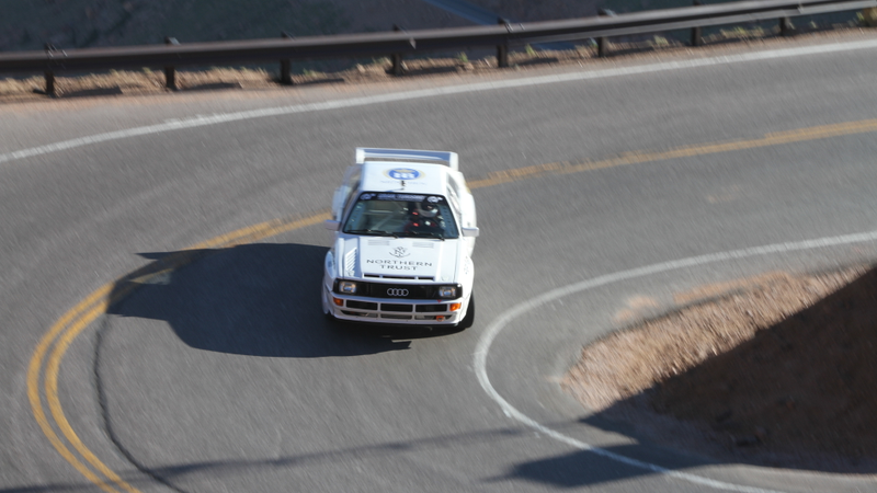 Hackl’s classic Audi still slides through turns after all these years.